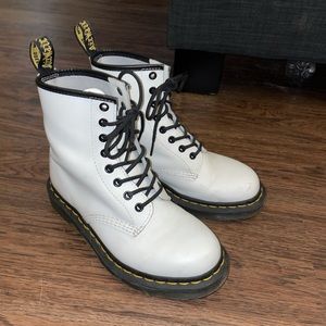 White doc marten boots